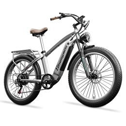 VOZCVOX Bici VOZCVOX Biciclette elettriche per adulti 26" Ebike MX04 Fat tire E-bike con batteria 48V15AH, cambio a 7 velocità, portapacchi posteriore, 3 modalità di guida, carico massimo 180KG