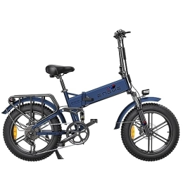 WADA POWER Bicicletta Elettrica Pieghevole: E-Bike Adulto 20" * 4.0 "Fat Tire Bici Elettrica con 48V 16AH Batteria, City Bike 8 Velocità, Max velocità 24,9 km/h, 50-120 km, Engine Pro, Blu
