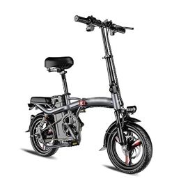 WASEK Bici WASEK Biciclette elettriche pieghevoli per adulti, mini veicoli elettrici leggeri, tram posteriori ammortizzanti, veicoli elettrici pendolarismo al lavoro (gray 10A)