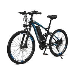 WASEK Bici elettriches WASEK Mountain bike elettrica, ciclomotore fuoristrada a doppia scossa a velocità variabile, bicicletta elettrica, scooter pendolari lavoro (blue 10A)