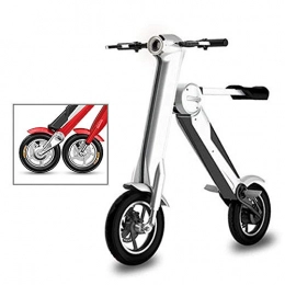 Wgw Bici Wgw Batteria Portatile da Viaggio, Mini Bicicletta elettrica Pieghevole per Adulti Bicicletta da 36 V, Illuminazione a LED (pu sopportare 180 kg), B