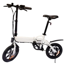 Whirlwind Bici Whirlwind C4 - Bicicletta elettrica leggera da 250 W, pieghevole, per adulti, con batteria al litio, assemblata nel Regno Unito, colore: Bianco (opaco)