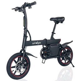 Windlinks Bici Windgoo Bicicletta elettrica, Bici Elettrica Mini Adulti e Adolescenti - Ebike da città 14", 250W, batteria da 36V 6.0Ah, design pieghevole leggero, assorbimento degli urti, fino a 25KM / H