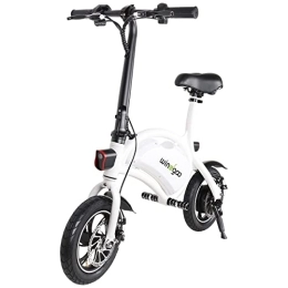 TOEU Bici Windgoo Bicicletta Elettrica, Bici Elettrica Pieghevole, 36V 6.0AH Litio Batteria, Pneumatici da 12"Pieni d'aria, velocità Max 25km / h (Bianco)