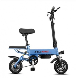 WXJWPZ Bici WXJWPZ Bicicletta Elettrica Pieghevole Bicicletta Elettrica da 10 Pollici Bicicletta Elettrica Pieghevole Portatile Mini Bici Elettrica per Adulti Alimentata, Blue
