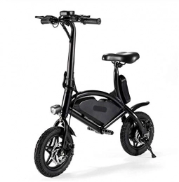 WXJWPZ Bici elettriches WXJWPZ Bicicletta Elettrica Pieghevole per Telaio in Lega di Alluminio per Adulti Mini Tipo 12inch 6.6AH Batteria Bicicletta Elettrica Senza Spazzole A Due Ruote, Black