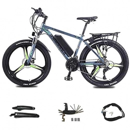 WXX Bici elettriches WXX Adulta della Bicicletta elettrica, 26 inch Electric Mountain Bike, 8Ah Batteria al Litio 36V / 350W 27 a velocità variabile Boost Bici, per Esterno in Bicicletta, Gray Green, 10AH