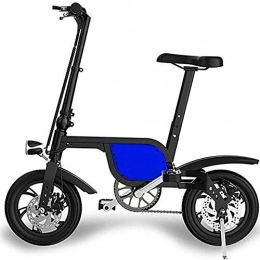 WXX Bici elettriches WXX Bicicletta Elettrica Pieghevole da Esterno, Telaio in Lega di Alluminio 12"250W 36V 6AH Batteria agli Ioni di Litio Ad Alta capacità Bicicletta Ebike (capacità di Carico: 120 kg), Blu