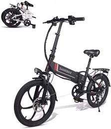 XCBY Bici elettriches XCBY Bici Elettrica ，E-Bike Fold -20”, Adulto, 350w Batteria 48V 8Ah, Cambio Shimano A 7 velocità Black