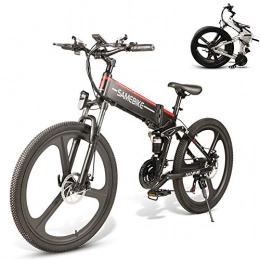 Xcmenl Bici elettriches Xcmenl Biciclette Elettriche per Adulto, Bicicletta Elettrica in Alluminio da 350 W per Adulti con Batteria agli Ioni di Litio Rimovibile da 48 V 10 Ah A 21 velocità
