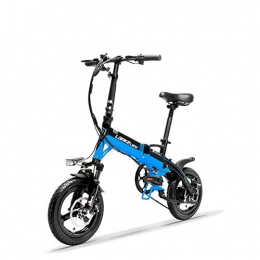 XHCP Bici elettriches XHCP Bicicletta Mountain Bike A6 Mini Bici Pieghevole Portatile E, Bicicletta elettrica da 14 Pollici, Motore 36V 400W, Cerchio in Lega di magnesio, Forcella Ammortizzata