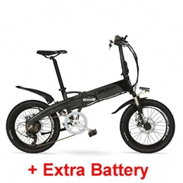 XHCP Bicicletta Mountain Bike G660 48V 10Ah Batteria Nascosta 20"Pedal Assist Mountain Bike Elettrico Pieghevole, Motore 240W, Telaio in Lega di Alluminio, Forcella Ammortizzata