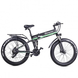 XHCP Bici elettriches XHCP Bicicletta Mountain Bike MX01 1000W Bici da Neve elettrica Forte, sensore di Assistenza al Pedale di 5 Gradi, Bici grassa a 21 velocit, Batteria E Extra Grande da 48 V