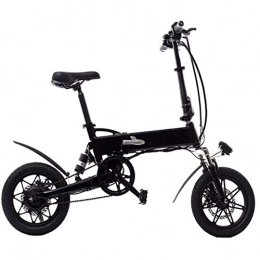 XUE Bici elettriches XUE Bici Elettrica Pieghevole Bici con 250W Il Motore Senza Spazzola 12 Pollici Ruota velocità di 25 Km / H E-Bike per Adulti E Pendolari Black-36V5.2AH