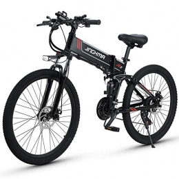 XXCY Bici elettriches XXCY R3 Bicicletta Elettrica Pieghevole 500w 48v 10.4ah 26"Display LCD per e-Bike con velocità Passo 5 Livelli (Nero)