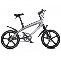 XXZQQ Bici elettriches XXZQQ Adulti elettrica Bicicletta elettrica della Bici di Montagna con 36V agli ioni di Litio Smart Meter Bluetooth Audio Telaio in Alluminio 250W Potente Motore da 20 Pollici, Grigio