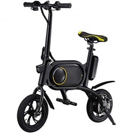YAMMY Bici YAMMY Electric Bike, Adult Two-Wheel Mini Pedal Electric Car Easy Folding And Carry Design with LCD Data Display USB Charging Port Outdoor(Exercise Bikes)
