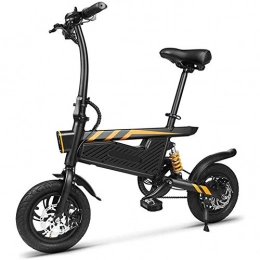 YAMMY Bici elettriches YAMMY Folding Electric Bike, with 48V10ah Lithium 400W Aluminum Alloy Frame Light Folding City Bicycle for Adult Travel Leisure Fitness Campin(Exercise Bikes)