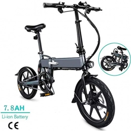 YDBET Bici elettriches YDBET Biciclette Pieghevoli elettriche per Adulti 7.8AH 250W 16 Pollici 36V Leggero con LED fari e 3 modalità di all Terrain Biciclette Ebike per Fitness