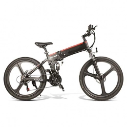 Ydshyth Mountain Bike Elettrica, con 3 modalità di Guida Bicicletta Elettrica da 350 W in Alluminio da 26" con Batteria agli Ioni di Litio Rimovibile da 48 V 10 Ah 21 velocità,Nero
