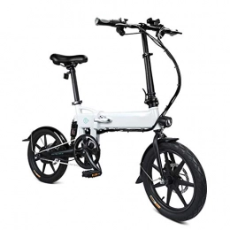 Yimixz Bici elettriches Yimixz, 1 bicicletta elettrica pieghevole, pieghevole, regolabile in altezza, portatile, per ciclismo, bianco, 16 inches