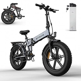 YIN QM Bici elettriches YIN QM 2 pz Batteria Bici Elettrica 48V12.8A 20 * 4.0 Fat Tire Snow e Bike 750W Potente Bicicletta elettrica 45KM / H Montagna / Neve ebike, Grigio