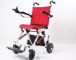 YIONGA CAIJINJIN Sedia a rotelle elettrica di 2020 Peso Netto Ultra Leggero 18 kg Alta Potenza 500W Pieghevole Pieghevole Pieghevole Pieghevole (Color : Red)