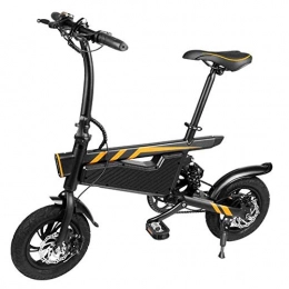 YLJYJ Bici elettriches YLJYJ Folding Electric Bike, Adult Two-Wheel Mini Pedal Electric Car Ultra Lightweight Scooter Aluminum Alloy Frame, with 12 inch Maximum Speed(Exercise Bikes)