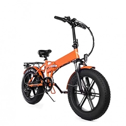 YMLL Bici YMLL Bicicletta Elettrica Pieghevole, 750W Mountain Bike Elettriche per Adulti, 26" Bicicletta da Montagna con Batteria Rimovibile 12.8Ah, Professionale 7 velocità, Arancia