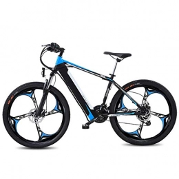 YOUSR Bici elettriches YOUSR Bicicletta Elettrica per Mountain Bike, Batteria al Litio Batteria per Adulti Batteria per Auto Interruttore del Servosterzo Ruota a Quattro Ruote Blue