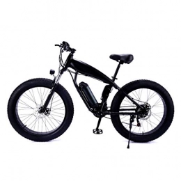 YUN&BO Bici elettriches YUN&BO Bici da Neve elettrica da Montagna, Bici elettrica da 26 Pollici a 5 velocità per Pneumatici con Batteria al Litio da 36 V 8 Ah, per Adolescenti e Adulti, Nero