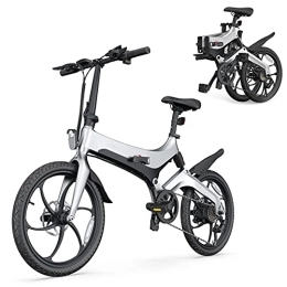 YX-ZD Bici elettriches YX-ZD Bici Elettrica Pieghevole da 20 '' per Adulti, Bici da Strada Elettrica A 7 velocità con Motore da 36 V 250 W Batteria Rimovibile agli Ioni di Litio da 7, 8 Ah