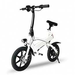 YYD Bici YYD Bicicletta elettrica Pieghevole per Il Corpo e Smart e-Bike Scooter, Bicicletta elettrica con Motore Posteriore 36V 350W, Bianca, 7.8AH