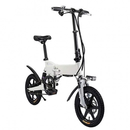 YYD Bici elettriches YYD Ebike, Bicicletta elettrica Pieghevole con Luce Anteriore a LED per Biciclette da Strada per Adulti, White