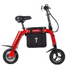 YYD Bici YYD Mini Bicicletta elettrica Pieghevole - Viaggio Multifunzione, Mini Auto elettrica Genitore-Bambino Piccola Batteria Auto, Red