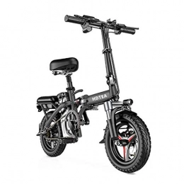 YZ-YUAN Bici elettriches YZ-YUAN Biciclette elettriche per Adulti, Bicicletta elettrica Pieghevole Bicicletta elettrica da 14 Pollici, Bicicletta elettrica per pendolari, Motore Senza spazzole 48V / 250W