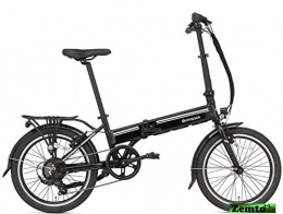 Zemto Bici elettriches Zemto E-Volt - Bicicletta elettrica pieghevole, 36 V, 10, 5 Ah, 380 Wh, colore: Nero