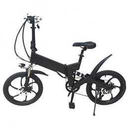 ZHIFENGLIU Bici ZHIFENGLIU Bicicletta Elettrica, Funzione Dual Mode Intelligente in Lega di Alluminio 20 Pollici 36V7.8Ah Ciclomotore Elettrico Pieghevole per Mobilità Adulta, Nero