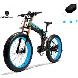 ZJGZDCP Bici elettriches ZJGZDCP Adulti Fat Tire Bici elettrica 26inch City Bike 48V 14.5AH Elettrico Pieghevole Bicicletta Commuter Mountain Bike da Neve for Adulti Femmina / Maschio (Color : Blue)