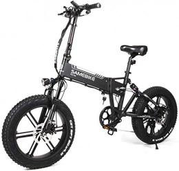 ZJZ Bici elettriches ZJZ Bici elettrica per Uomini e Donne, Bici in Lega di Alluminio da 500 W con interfaccia USB per Batteria al Litio da 48 V 10, 4 Ah, Bici Pieghevole a Sospensione Completa per Adulti (Colore: Nero)