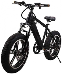 ZJZ Bici ZJZ Bicicletta elettrica da Montagna per Adulti, Motore da 250 W 20 Pollici 4.0 Pneumatici Larghi Batteria Rimovibile per motoslitta Freni a Doppio Disco Urban Commuter E-Bike Unisex