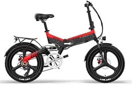 ZJZ Bici elettriches ZJZ Bicicletta elettrica Pieghevole per Adulti, Bicicletta elettrica con Motore da 400 W / Bicicletta per pendolari 48 V 10, 4 Ah / 12, 8 Ah Batteria Professionale con Trasmissione a 7 velocità, 10, 4 Ah