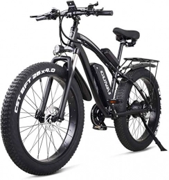 ZJZ Bici elettriches ZJZ Biciclette, Biciclette Fuoristrada elettriche per Adulti Fat Bike 26 4.0 Tire E-Bike 1000w 48V Mountain Bike elettrica con Sedile Posteriore e Batteria al Litio Rimovibile