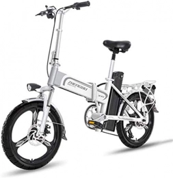ZJZ Bici elettriches ZJZ Biciclette elettriche veloci per Adulti Bicicletta elettrica Leggera Ruote da 16 Pollici Bicicletta Portatile con Pedale Bicicletta elettrica in Alluminio con servoassistenza 400W