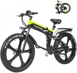 ZJZ Bici elettriches ZJZ Mountain Bike elettrica 26 Pollici 1000W 48V 12, 8ah Pieghevole Fat Tire Snow Bike E-Bike Pedal Assist Batteria al Litio Freni a Disco Idraulici per Adulti