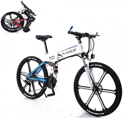 ZJZ Bici elettriches ZJZ Mountain Bike elettrica, Bici elettrica da 26 Pollici, Dotata di Una Batteria agli ioni di Litio per Adulti da 350 W 36 V 8 A Rimovibile, 27 Leve del Cambio (Colore: Blu)
