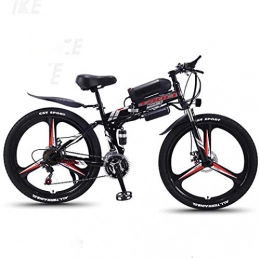 ZTYD Bici elettriches ZTYD Bici elettrica, 26" Mountain Bike per Adulti, all Terrain Biciclette 27-velocità, 36V 30KM Pure Chilometraggio Batteria Rimovibile agli ioni di Litio, Black Red a2, 8AH / 40km