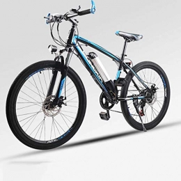 ZTYD Bici ZTYD Bici elettrica, 26" Mountain Bike per Adulti, all Terrain Biciclette, 30 km / H Safe Speed ​​100 km Endurance Rimovibile agli ioni di Litio, Smart-Bici, Blue a2