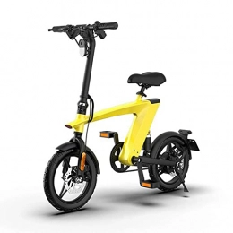 ZWHDS Bici ZWHDS Bicicletta-250w elettrica Batteria al Litio 10Ah Due Ruote Pieghevole Bicicletta elettrica Moto elettrica (Color : Yellow)