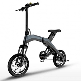 ZWX Bicicletta elettrica Pieghevole,Bicicletta elettrica Pieghevole Unisex Adulto, con velocit Massima di 25 km/h, Nero,Black